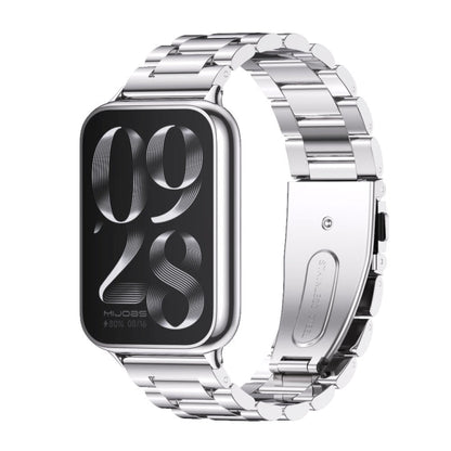 For Xiaomi Band 10 Pro / Redmi Watch 6 / 5 Mijobs Three Beads Stainless Steel Watch Band(Silver)