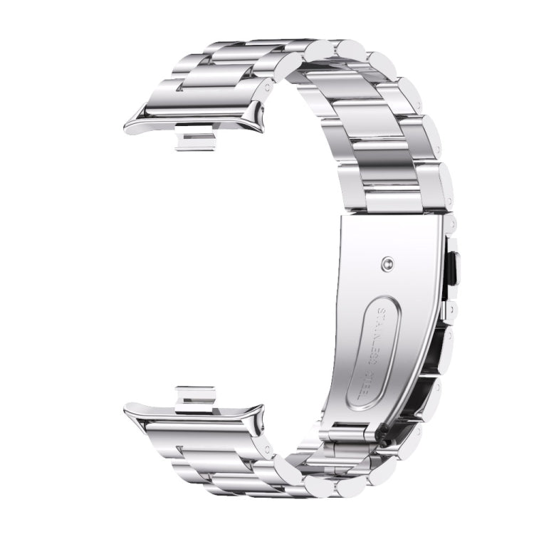For Xiaomi Band 10 Pro / Redmi Watch 6 / 5 Mijobs Three Beads Stainless Steel Watch Band(Silver)