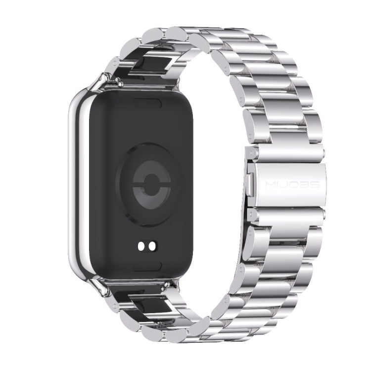 For Xiaomi Band 10 Pro / Redmi Watch 6 / 5 Mijobs Three Beads Stainless Steel Watch Band(Silver)