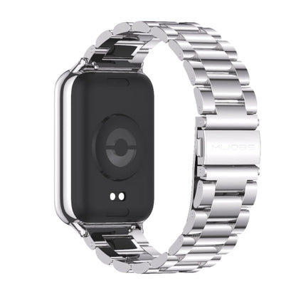 For Xiaomi Band 10 Pro / Redmi Watch 6 / 5 Mijobs Three Beads Stainless Steel Watch Band(Silver)