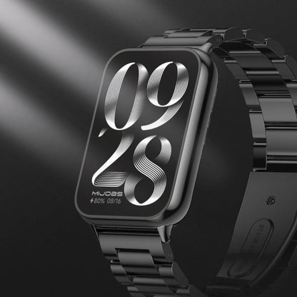 For Xiaomi Band 10 Pro / Redmi Watch 6 / 5 Mijobs Three Beads Stainless Steel Watch Band(Silver)