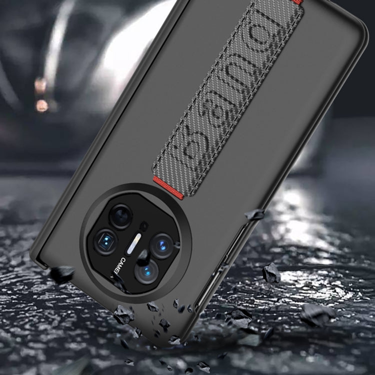 For Huawei Mate X5 GKK Wristband Integrated Privacy Film Magnetic Hinge Phone Case(Silver)