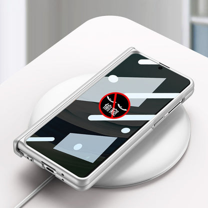 For Huawei Mate X5 GKK Wristband Integrated Privacy Film Magnetic Hinge Phone Case(Dark Green)
