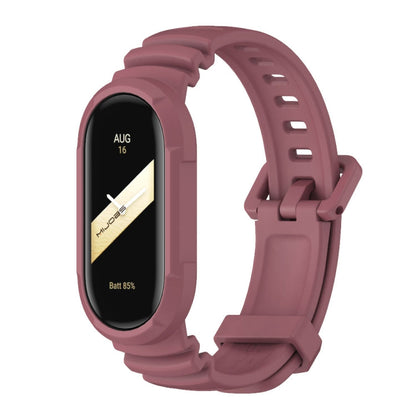For Xiaomi Mi Band 8 MIJOBS GS Unibody Solid Color Sports Watch Band(Wine Red)