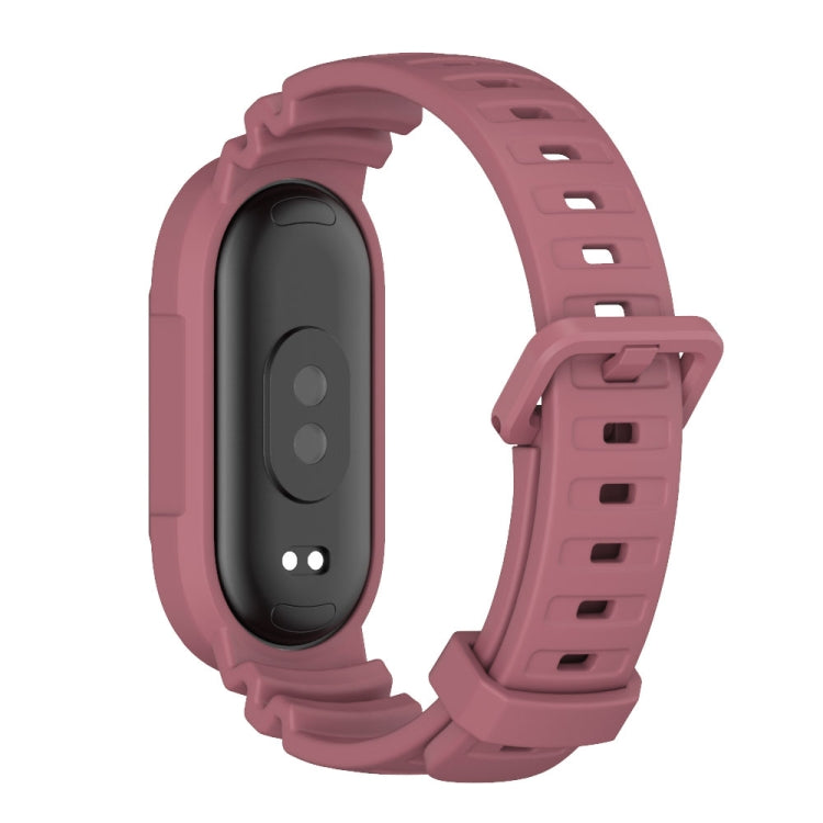 For Xiaomi Mi Band 8 MIJOBS GS Unibody Solid Color Sports Watch Band(Wine Red)
