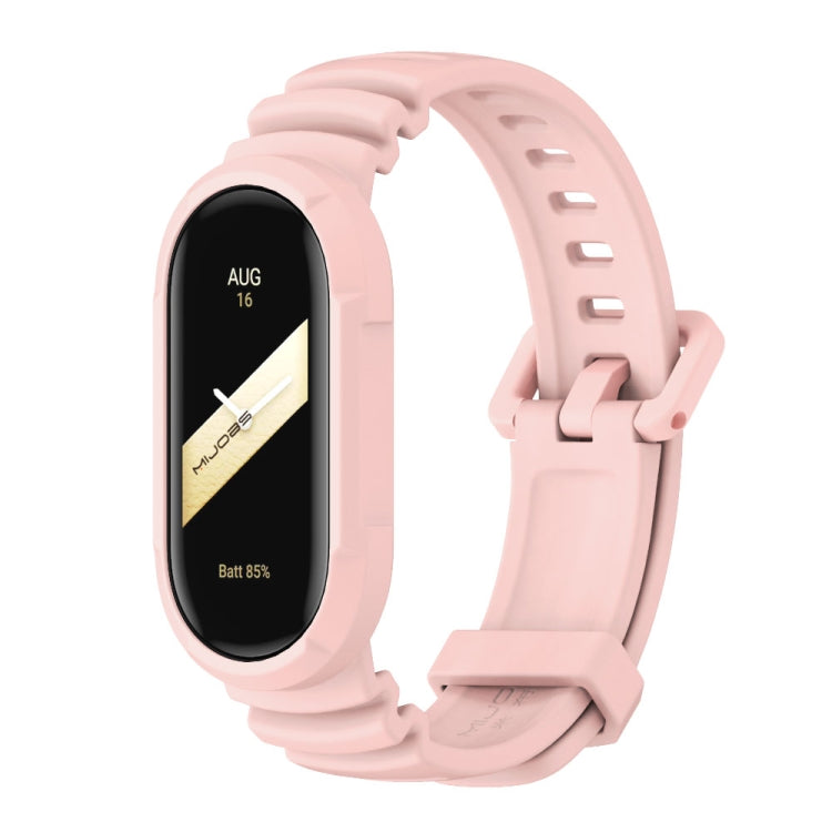 For Xiaomi Mi Band 8 MIJOBS GS Unibody Solid Color Sports Watch Band(Pink)