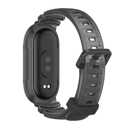 Pour bracelet de montre de sport couleur transparente MIJOBS GS Unibody pour Xiaomi Mi Band 8 (noir)