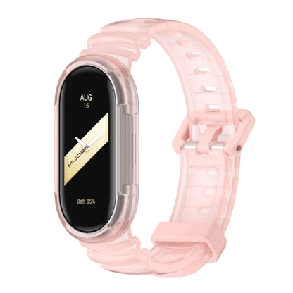 Pour bracelet de montre de sport transparent unibody MIJOBS GS Xiaomi Mi Band 8 (rose)