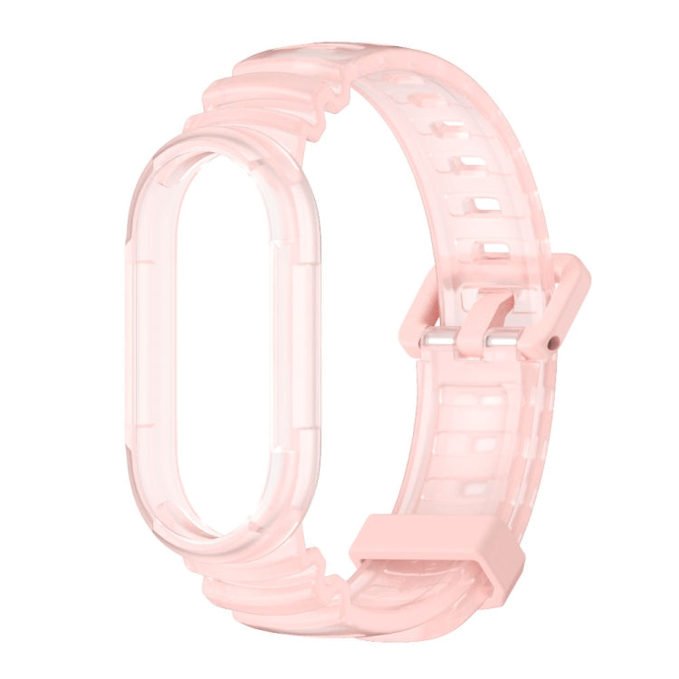 Pour bracelet de montre de sport transparent unibody MIJOBS GS Xiaomi Mi Band 8 (rose)
