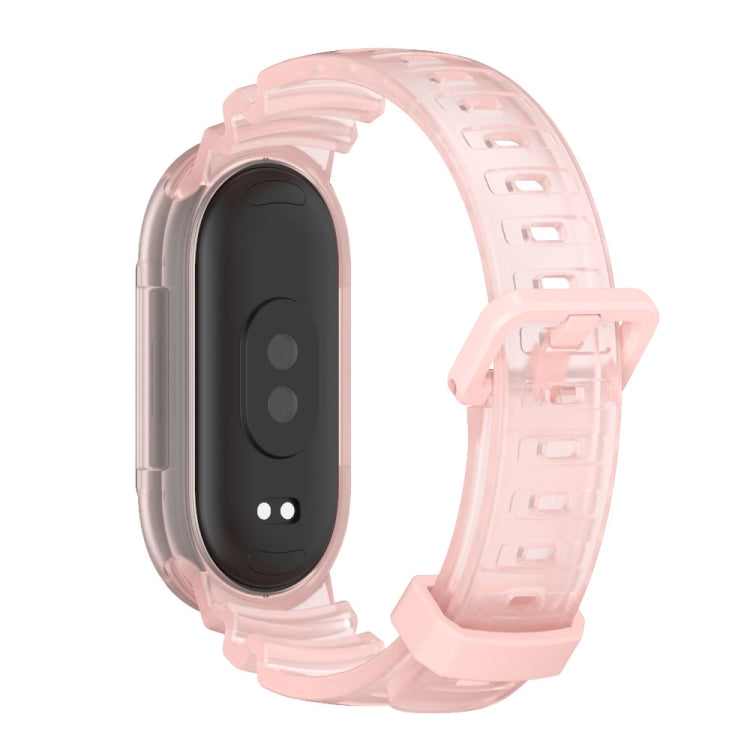 Pour bracelet de montre de sport transparent unibody MIJOBS GS Xiaomi Mi Band 8 (rose)