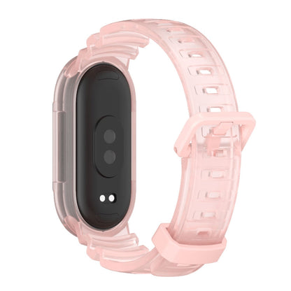 Pour bracelet de montre de sport transparent unibody MIJOBS GS Xiaomi Mi Band 8 (rose)