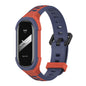 For Xiaomi Mi Band 8 MIJOBS Unibody Two Color Silicone Watch Band(Orang Midnight Blue)