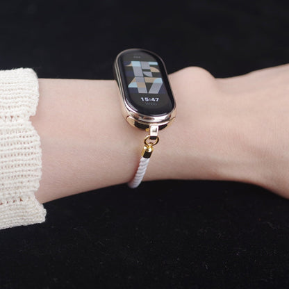 For Xiaomi Smart Band 10 / 9 / 8 Mibbs Milan Cord Bracelet Watch Band(White)