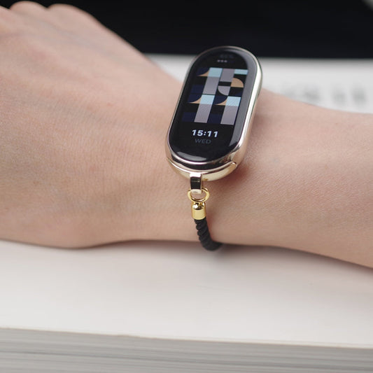 For Xiaomi Smart Band 10 / 9 / 8 Mibbs Milan Cord Bracelet Watch Band(Black)