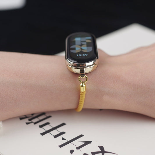 For Xiaomi Smart Band 10 / 9 / 8 Mibbs Milan Cord Bracelet Watch Band(Yellow)