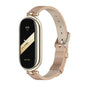 For Xiaomi Smart Band 10 / 9 / 8 Mijobs First Layer Cowhide Watch Band(Apricot Light Gold)