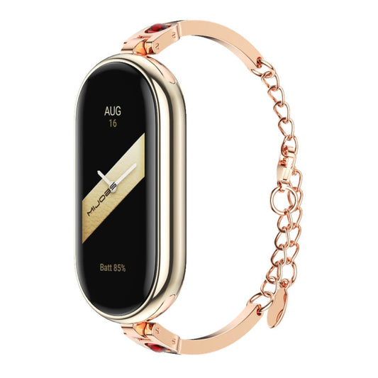 For Xiaomi Smart Band 10 / 9 / 8 Mijobs Ruyi Beauty Bracelet Watch Band(Rose Gold Red)