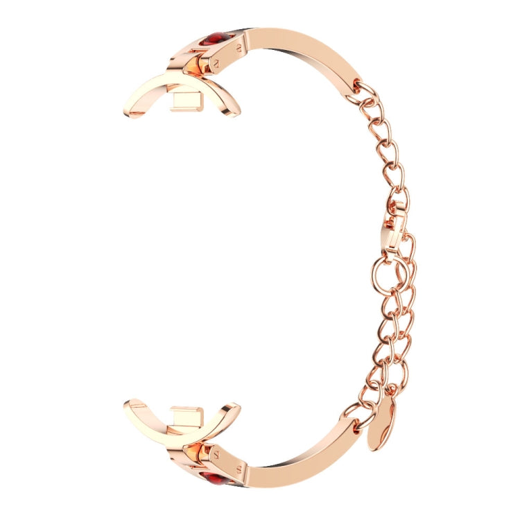 For Xiaomi Smart Band 10 / 9 / 8 Mijobs Ruyi Beauty Bracelet Watch Band(Rose Gold Red)