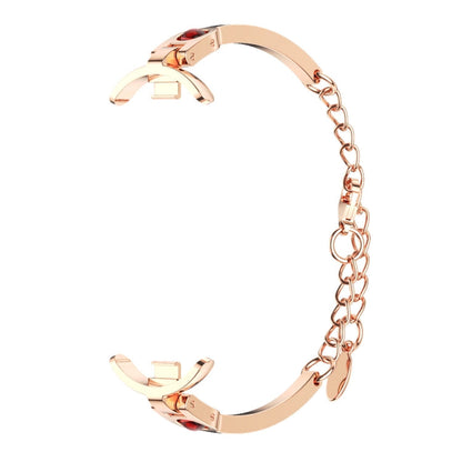 For Xiaomi Smart Band 10 / 9 / 8 Mijobs Ruyi Beauty Bracelet Watch Band(Rose Gold Red)