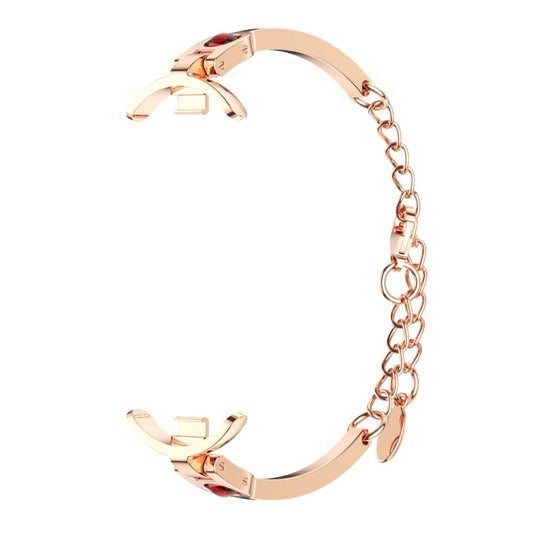 For Xiaomi Smart Band 10 / 9 / 8 Mijobs Ruyi Beauty Bracelet Watch Band(Rose Gold Red)