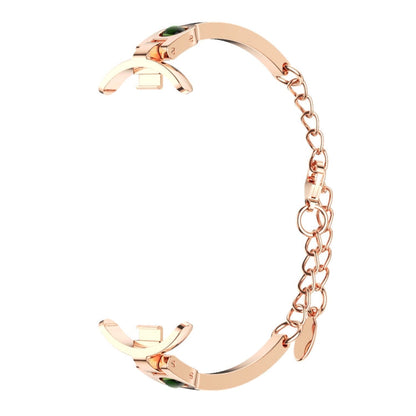 Pour Xiaomi Smart Band 10 / 9 / 8 Mijobs Ruyi Beauty Bracelet Montre (Or Rose Vert)