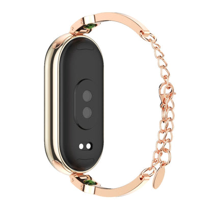 Pour Xiaomi Smart Band 10 / 9 / 8 Mijobs Ruyi Beauty Bracelet Montre (Or Rose Vert)