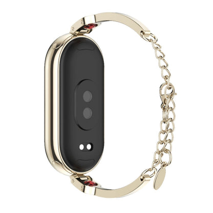 For Xiaomi Smart Band 10 / 9 / 8 Mijobs Ruyi Beauty Bracelet Watch Band(Light Gold Red)