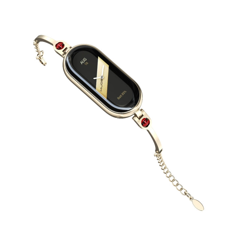 For Xiaomi Smart Band 10 / 9 / 8 Mijobs Ruyi Beauty Bracelet Watch Band(Light Gold Red)