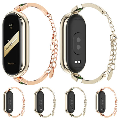 For Xiaomi Smart Band 10 / 9 / 8 Mijobs Ruyi Beauty Bracelet Watch Band(Light Gold Red)