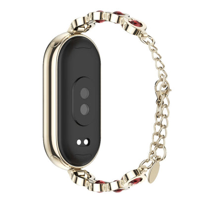 For Xiaomi Smart Band 10 / 9 / 8 Mijobs Mermaid Beauty Bracelet Watch Band(Light Gold Red)