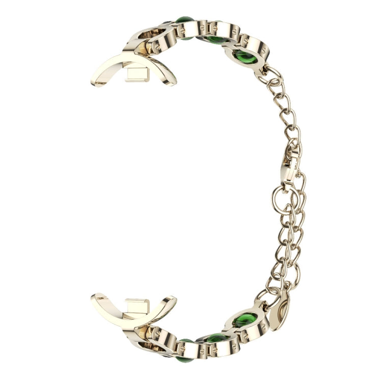 For Xiaomi Smart Band 10 / 9 / 8 Mijobs Mermaid Beauty Bracelet Watch Band(Light Gold Green)