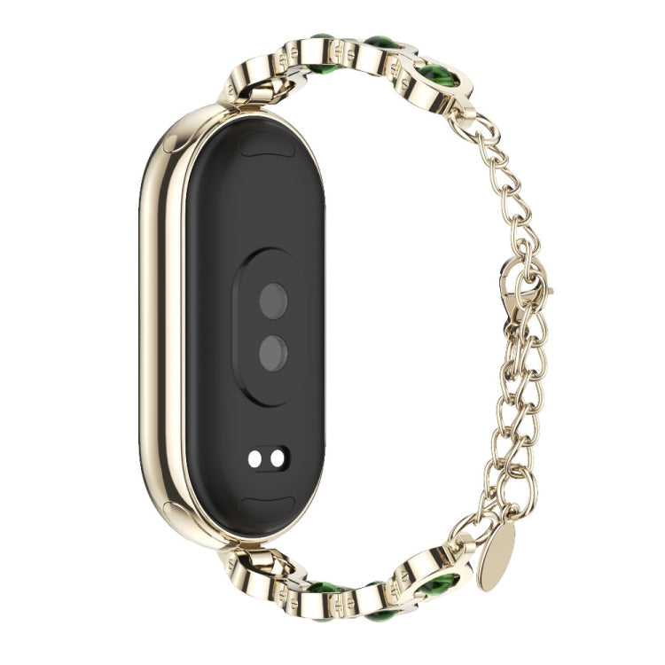For Xiaomi Smart Band 10 / 9 / 8 Mijobs Mermaid Beauty Bracelet Watch Band(Light Gold Green)