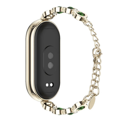 For Xiaomi Smart Band 10 / 9 / 8 Mijobs Mermaid Beauty Bracelet Watch Band(Light Gold Green)