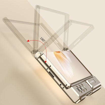 Pour Honor V Purse GKK Étui de téléphone pliable magnétique intégré en métal à couverture complète (bleu)
