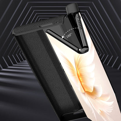 For Honor V Purse GKK Full Coverage Folding Leather Phone Case with Holder(Black)
