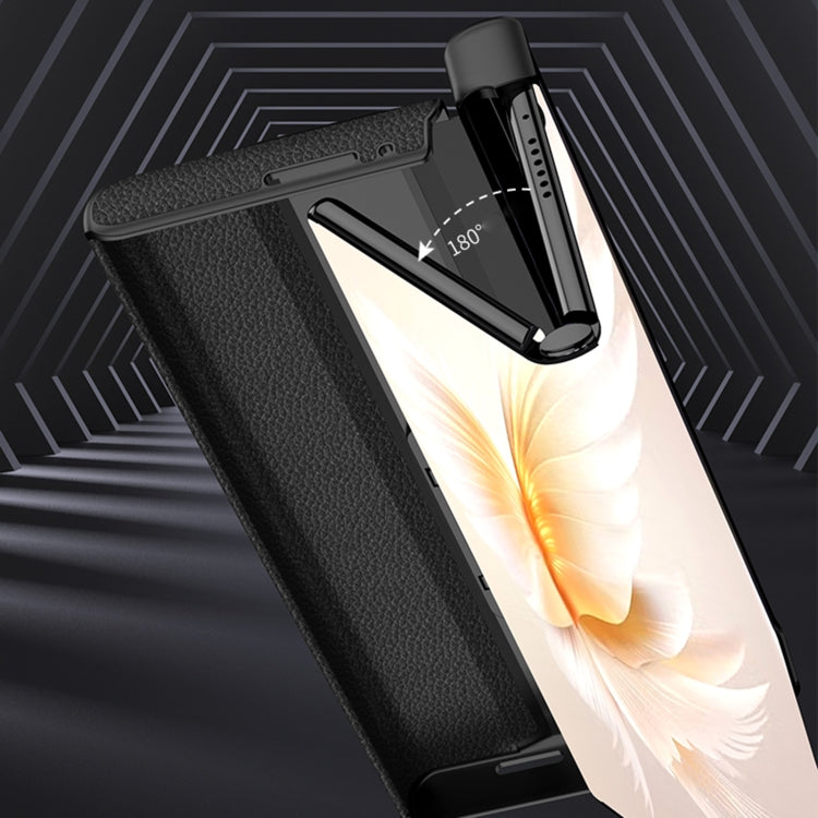 For Honor V Purse GKK Full Coverage Folding Leather Phone Case with Holder(Carbon Fiber)