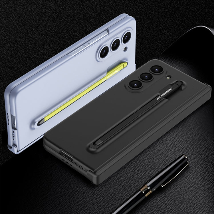 For Samsung Galaxy Z Fold5 5G GKK Magnetic Integrated Phone Case with Pen Slots, No Include Pen(Blue)