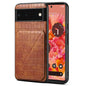 Pour Google Pixel 6 Denior Étui de téléphone à texture crocodile galvanisé (marron)