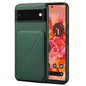 For Google Pixel 6 Denior Calf Texture Holder Electroplating Phone Case(Green)