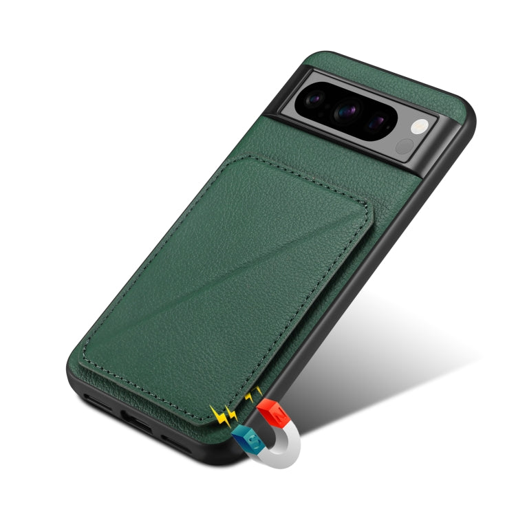 Pour étui de téléphone avec placage en texture de veau Denior pour Google Pixel 6a (vert)