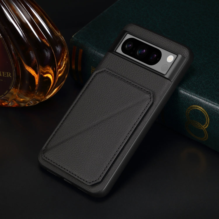 Pour étui de téléphone avec placage électrolytique à texture de veau Denior pour Google Pixel 6a (noir)