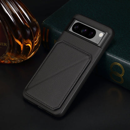 Pour étui de téléphone avec placage électrolytique à texture de veau Denior pour Google Pixel 6a (noir)