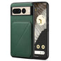 For Google Pixel 7 Pro Denior Calf Texture Holder Electroplating Phone Case(Green)