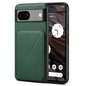 Pour la coque de téléphone galvanisée avec support de texture de veau Denior pour Google Pixel 7a (vert)