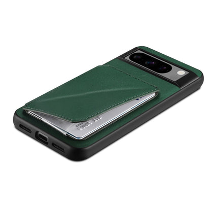Pour la coque de téléphone galvanisée avec support de texture de veau Denior pour Google Pixel 7a (vert)