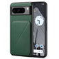 Pour Google Pixel 8 Pro Étui de téléphone avec placage et support en cuir de veau Denior (Vert)