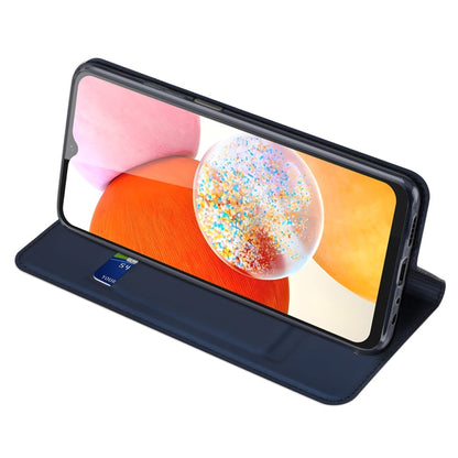 For Samsung Galaxy A15 5G / 4G DUX DUCIS Skin Pro Series Flip Leather Phone Case(Blue)