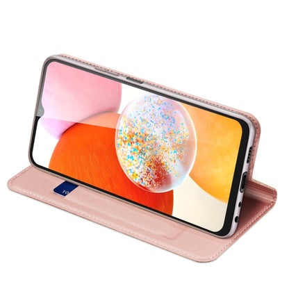 For Samsung Galaxy A15 5G / 4G DUX DUCIS Skin Pro Series Flip Leather Phone Case(Pink)