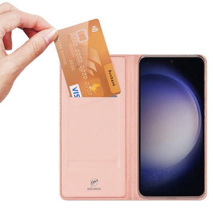 For Samsung Galaxy S24 5G DUX DUCIS Skin Pro Series Flip Leather Phone Case(Pink)