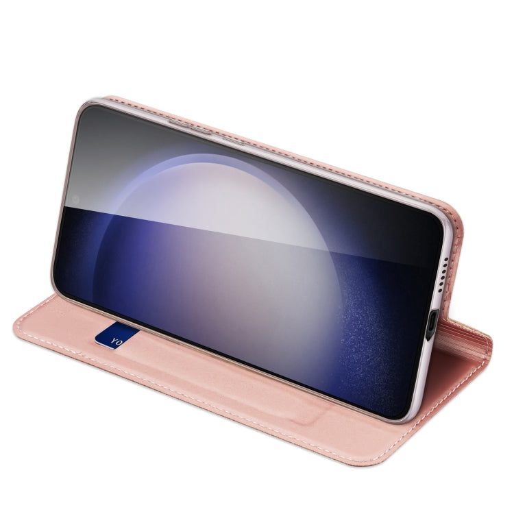 For Samsung Galaxy S24 5G DUX DUCIS Skin Pro Series Flip Leather Phone Case(Pink)